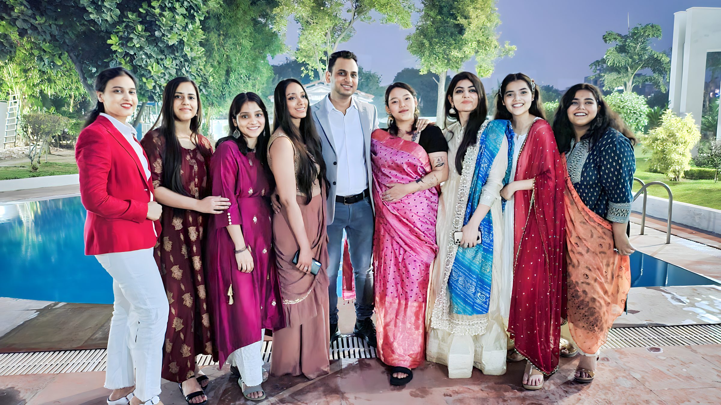 Lithvik Mukesh Sharma is photographed with Dr. Jyoti Kush and the CryptoMize team