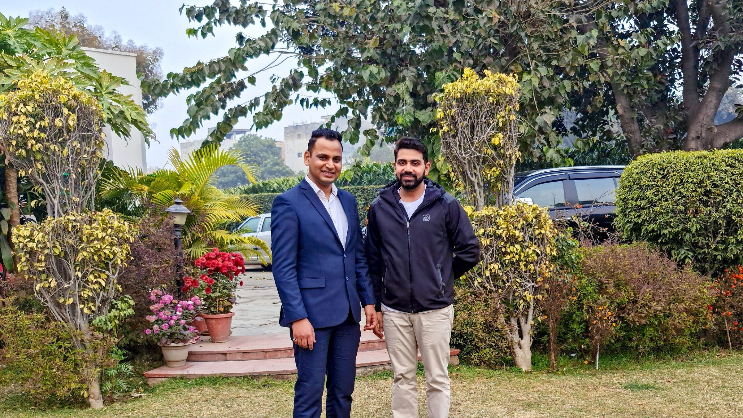 Lithvik Mukesh Sharma is photographed with Rohit Yadav at a hosted gathering Lithvik Mukesh Sharma is photographed with Rohit Yadav at a hosted gathering