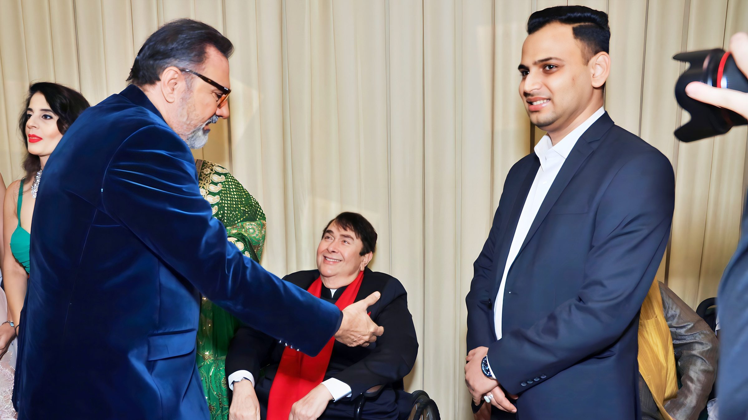 Lithvik Mukesh Sharma appears in presence of Boman Irani (Indian actor, photographer and voice artist) and Randhir Kapoor (Indian actor, film producer and director from the Kapoor family)