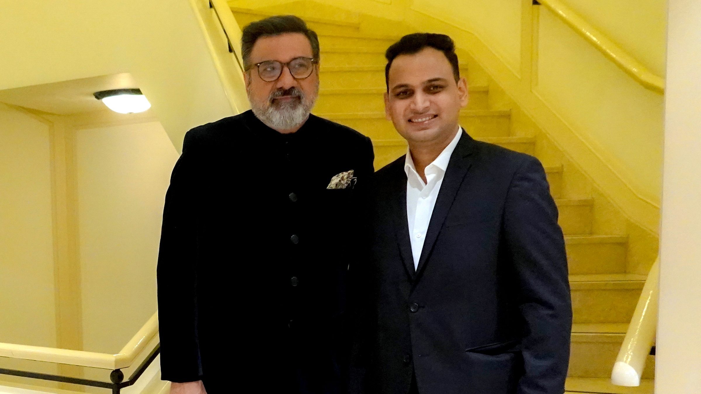 Lithvik Mukesh Sharma is photographed with Boman Irani (Indian actor, photographer and voice artist known for films including Munna Bhai Munna Bhai M.B.B.S., 3 Idiots, and Don) at the Tashkent Film Festival.