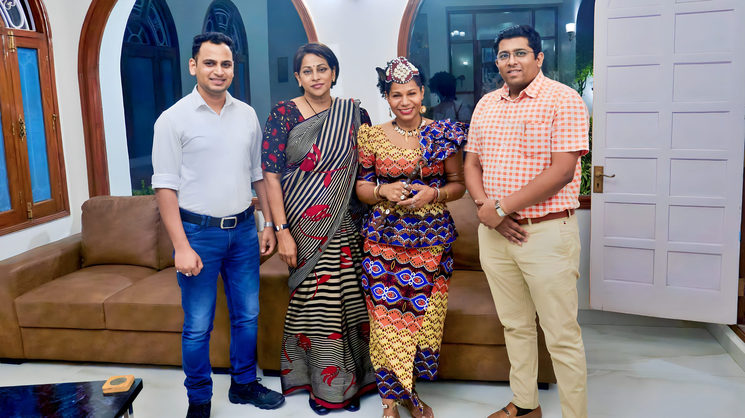 Lithvik Mukesh Sharma hosts Queen Diambi, Jiten Jain, and the former First Lady of Malaysia