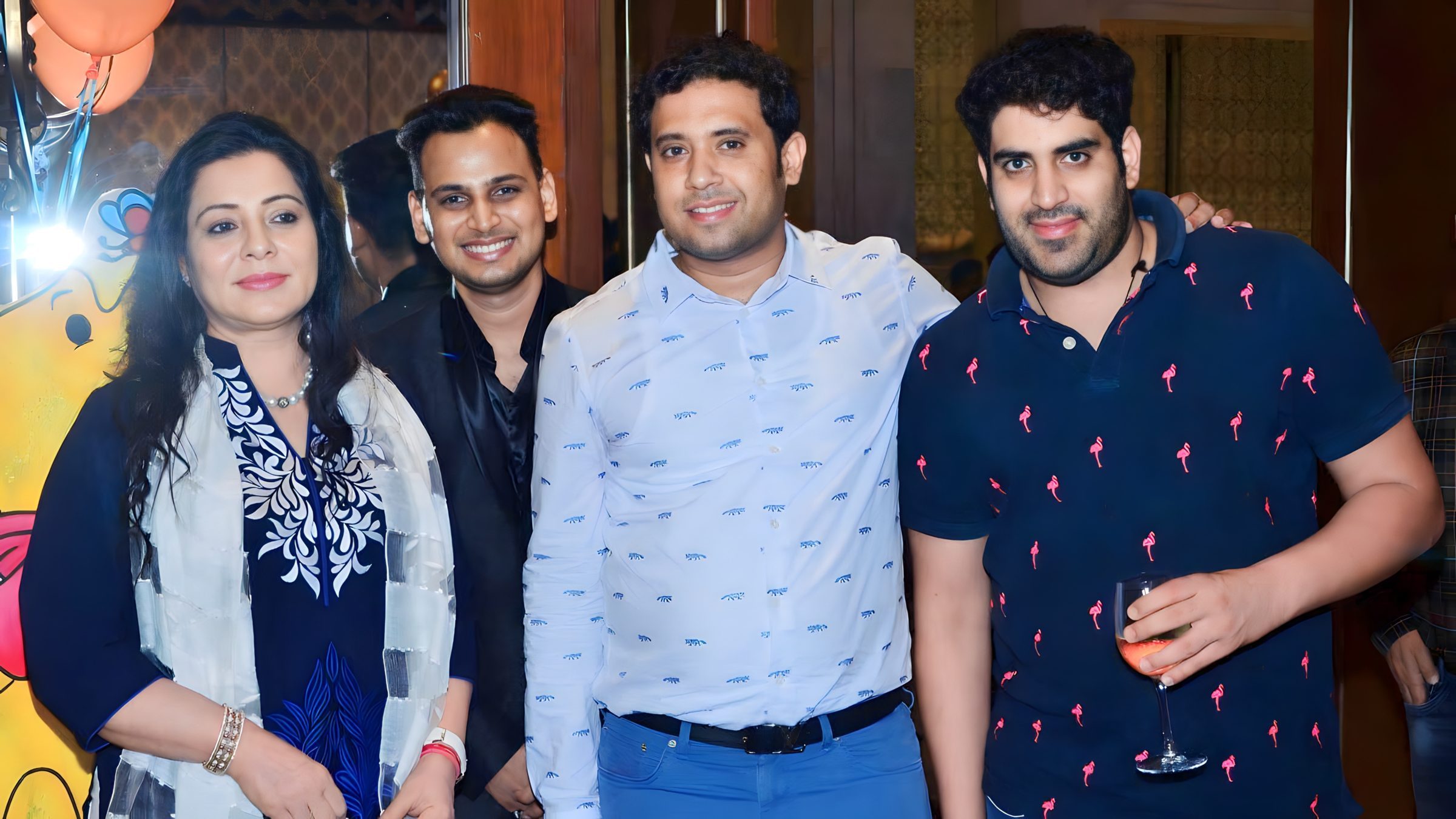Lithvik Mukesh Sharma is photographed with Zorawar Singh (Yuvraj Singh's brother), Sarthak Nayak (Supreme Court Lawyer, Retainer Counsel to Represent ED), and Shabnam Singh (Yuvraj Singh's mother)